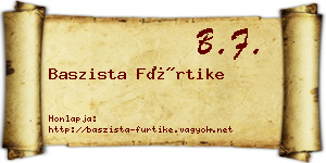 Baszista Fürtike névjegykártya